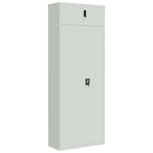 File Cabinet Light Grey 90x40x240 cm Steel