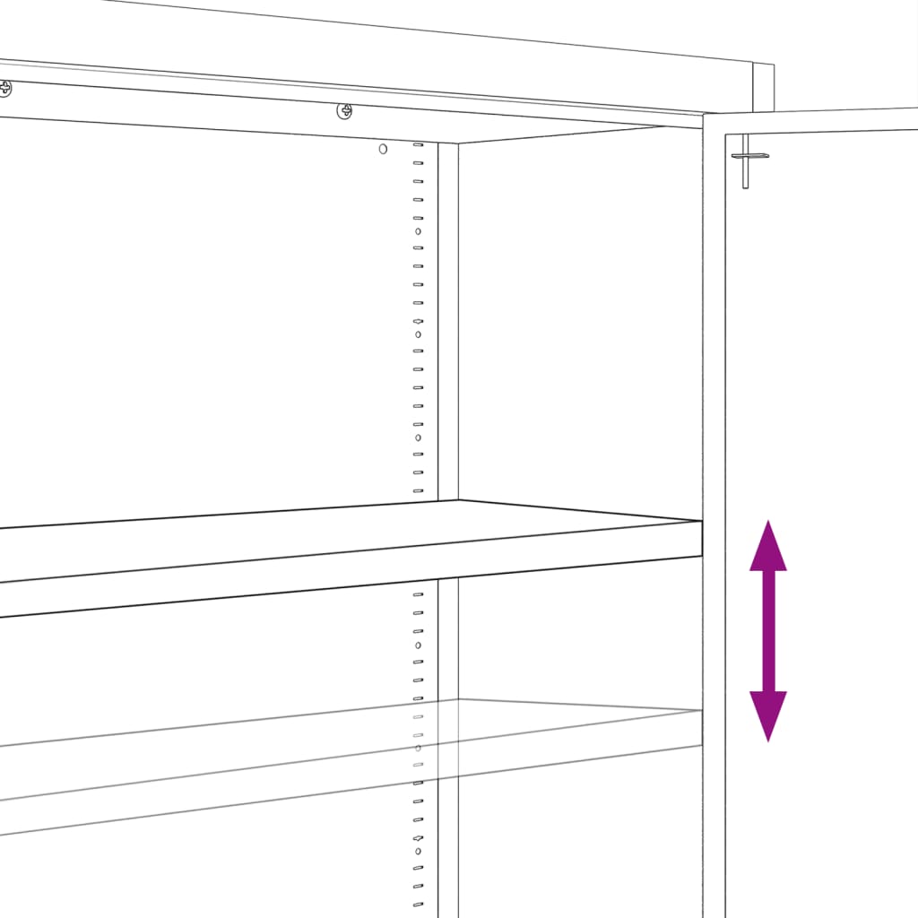 File Cabinet Black 90x40x130 cm Steel