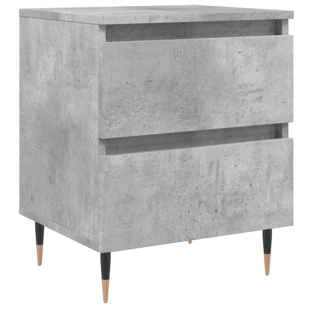 Bedside Cabinet Concrete Grey 40x35x50 cm Engineered Wood