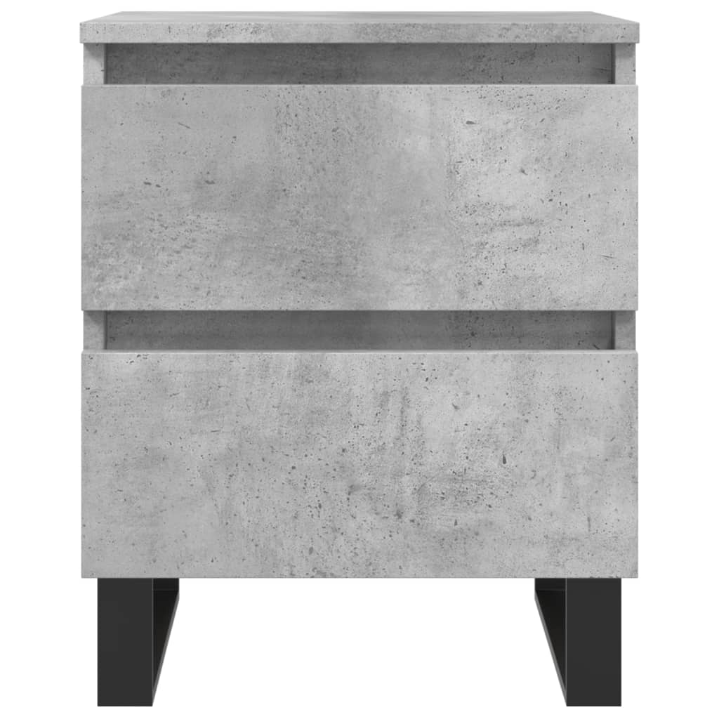 Bedside Cabinet Concrete Grey 40x35x50 cm Engineered Wood