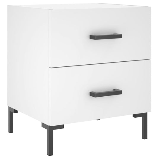 Bedside Cabinet White 40x35x47.5 cm Engineered Wood