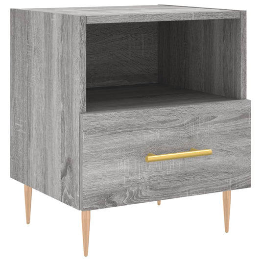 Bedside Cabinet Grey Sonoma 40x35x47.5 cm Engineered Wood