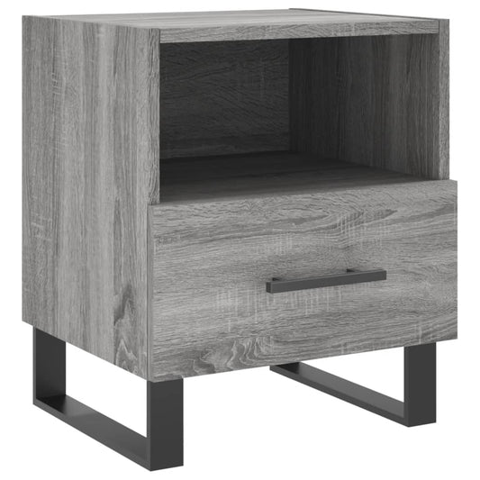Bedside Cabinet Grey Sonoma 40x35x47.5 cm Engineered Wood