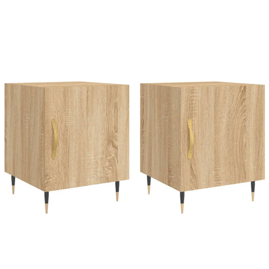 Bedside Cabinets 2 pcs Sonoma Oak 40x40x50 cm Engineered Wood