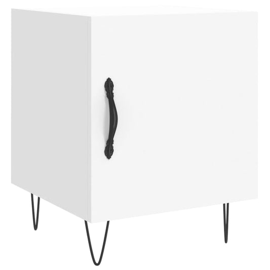 Bedside Cabinet White 40x40x50 cm Engineered Wood