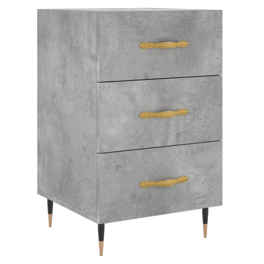Bedside Cabinet Concrete Grey 40x40x66 cm Engineered Wood