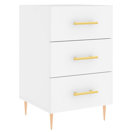 Bedside Cabinet White 40x40x66 cm Engineered Wood