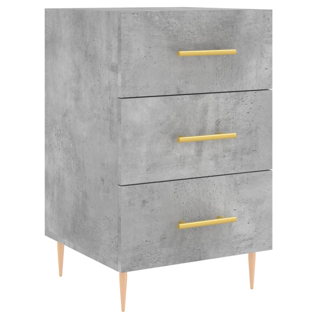 Bedside Cabinet Concrete Grey 40x40x66 cm Engineered Wood
