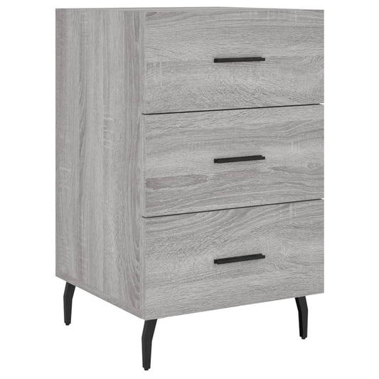 Bedside Cabinet Grey Sonoma 40x40x66 cm Engineered Wood