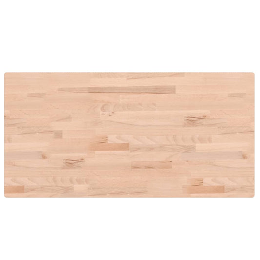 Table Top 100x50x4 cm Rectangular Solid Wood Beech
