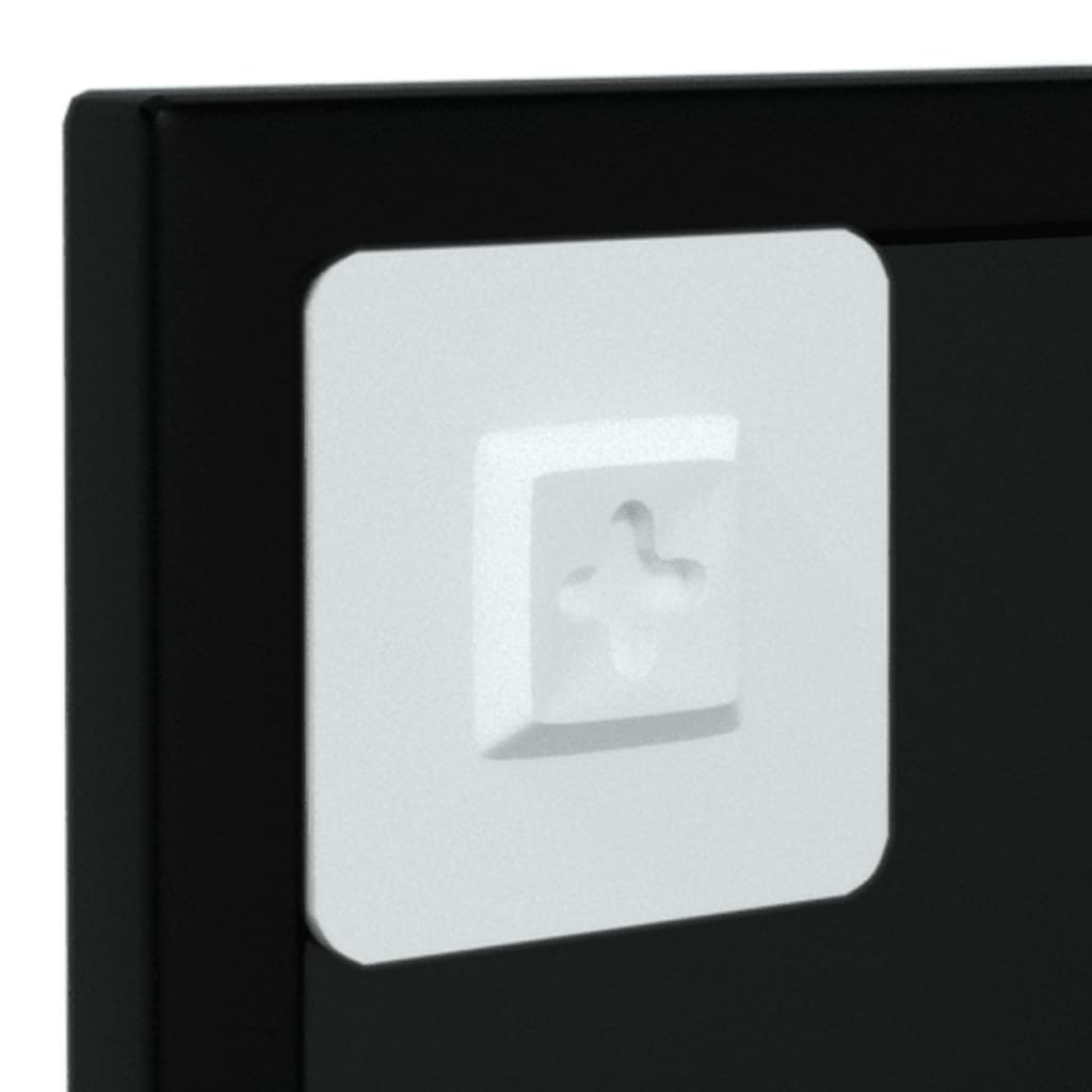 Wall Mirrors 2 pcs Black 39.4"x15.7" Metal