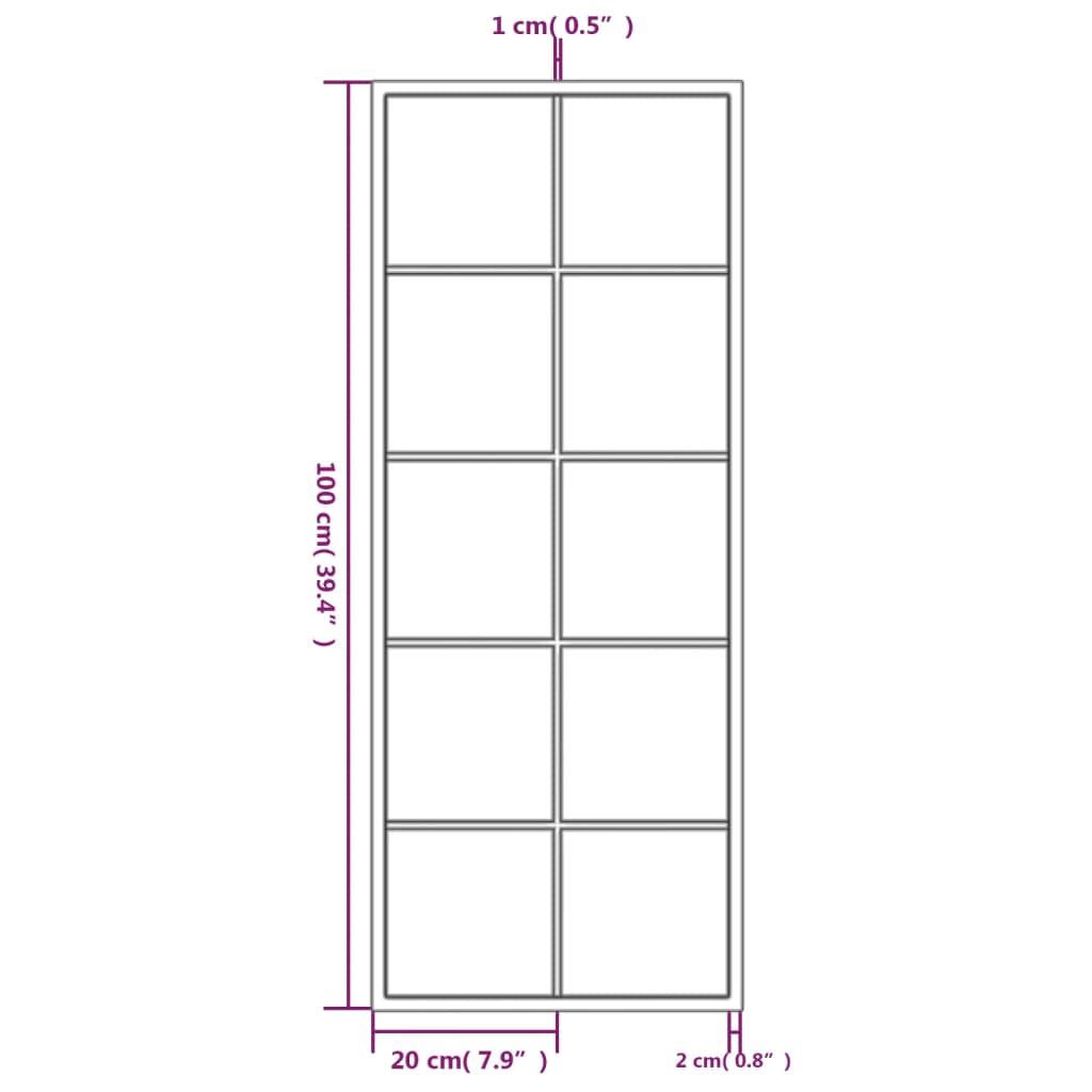 Wall Mirrors 2 pcs Black 39.4"x15.7" Metal