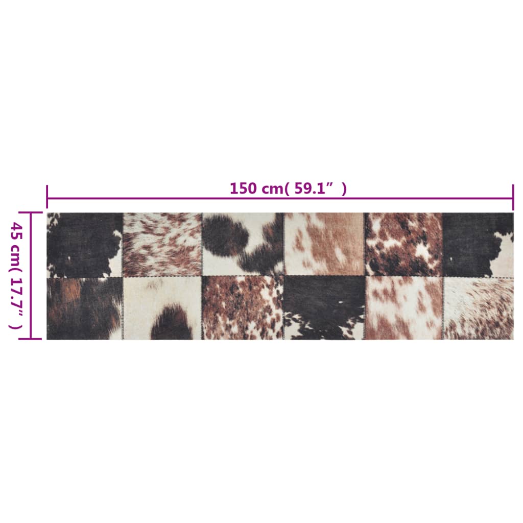 Kitchen Rug Washable Animal Skin 45x150 cm Velvet