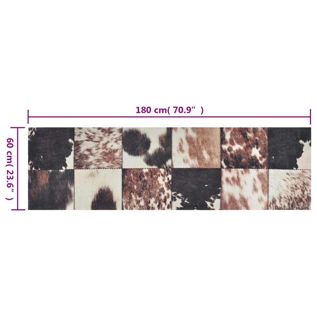 Kitchen Rug Washable Animal Skin 60x180 cm Velvet