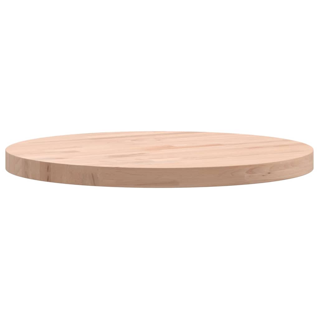 Table Top Ø40x2.5 cm Round Solid Wood Beech
