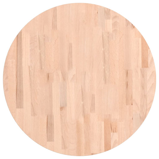 Table Top Ø70x2.5 cm Round Solid Wood Beech