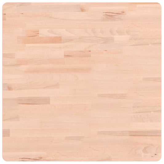 Table Top 60x60x2.5 cm Square Solid Wood Beech