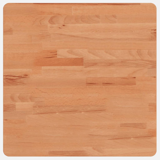 Table Top 50x50x4 cm Square Solid Wood Beech