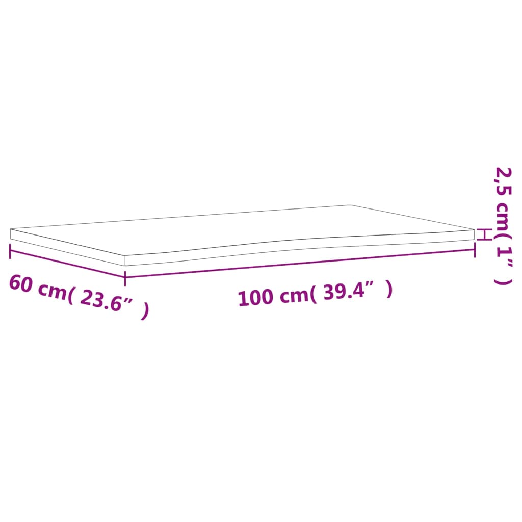 Desk Top 100x(55-60)x2.5 cm Solid Wood Beech