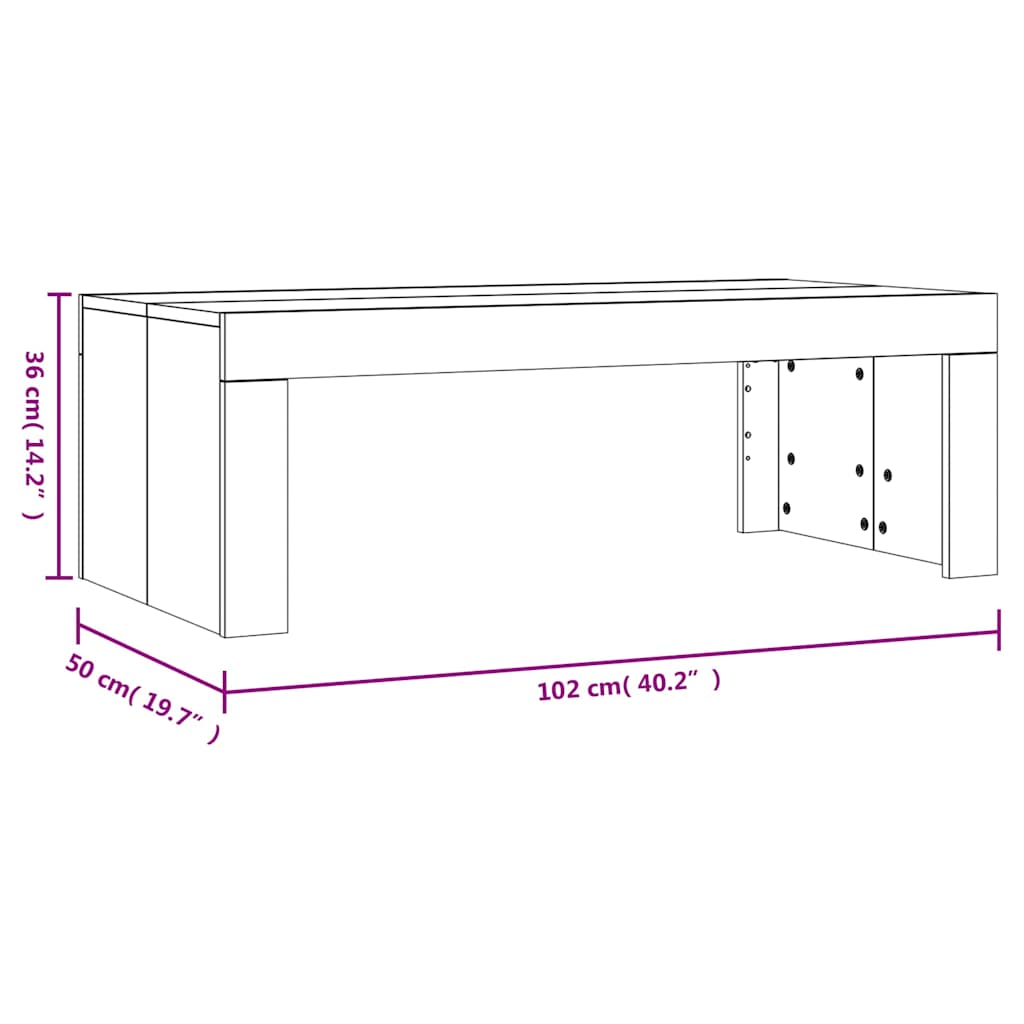 Coffee Table | Smoked oak | Engineered wood | Medium | Minimalistic