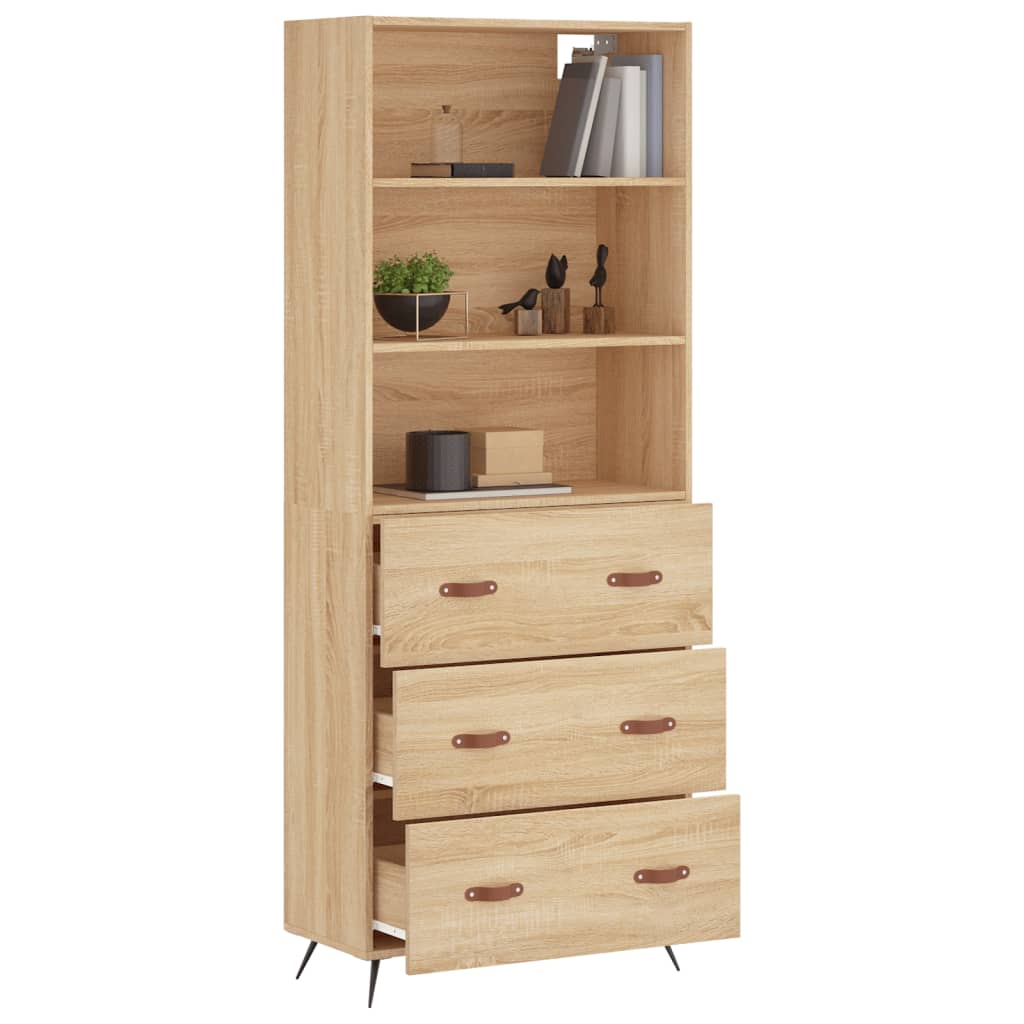 Highboard Sonoma Oak 69,5x34x180 cm Engineered Wood