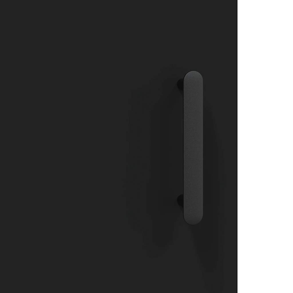 Highboard Black 69.5x34x180 cm Engineered Wood