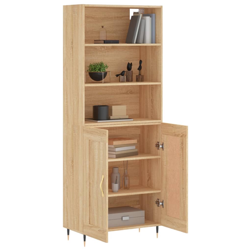Highboard Sonoma Oak 69,5x34x180 cm Engineered Wood