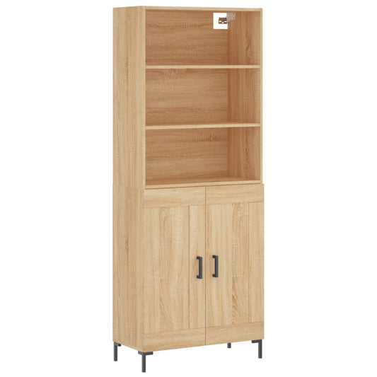 Highboard Sonoma Oak 69.5x34x180 cm Engineered Wood