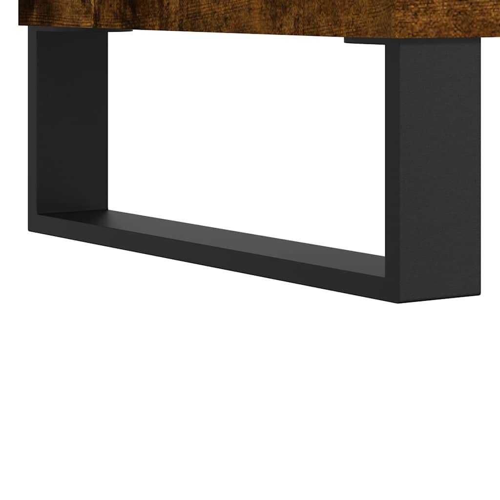 3 Piece Bathroom Furniture Set Smoked Oak Engineered Wood