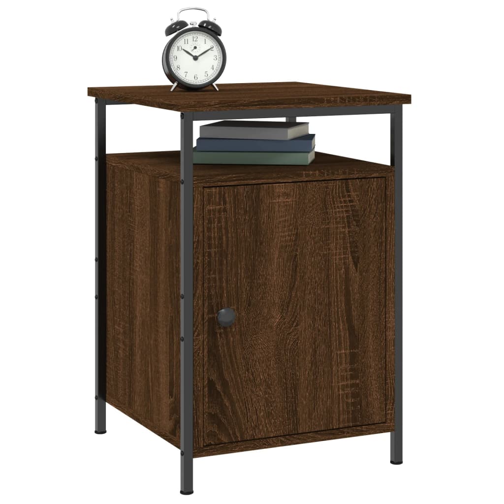 Bedside Cabinet Brown Oak 40x42x60 cm Engineered Wood