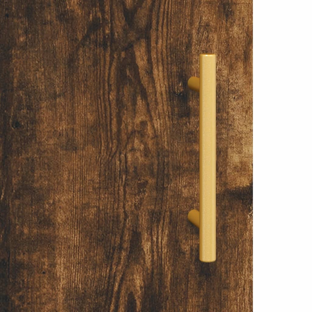 Wall Mounted Cabinet Smoked Oak 69.5x34x90 cm Engineered Wood
