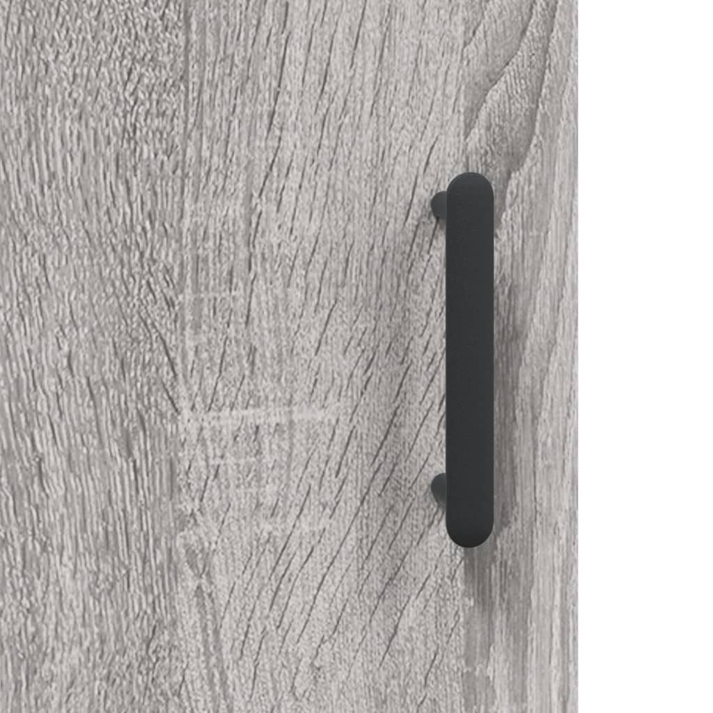 Wall Mounted Cabinet Grey Sonoma 69.5x34x90 cm Engineered Wood