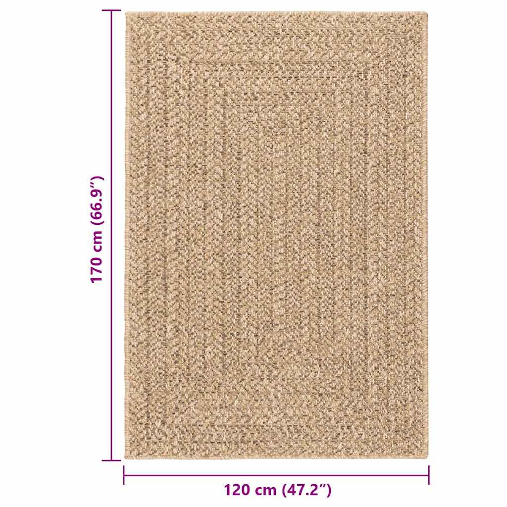 Rug ZIZUR 120x170 cm Jute Look Indoor and Outdoor
