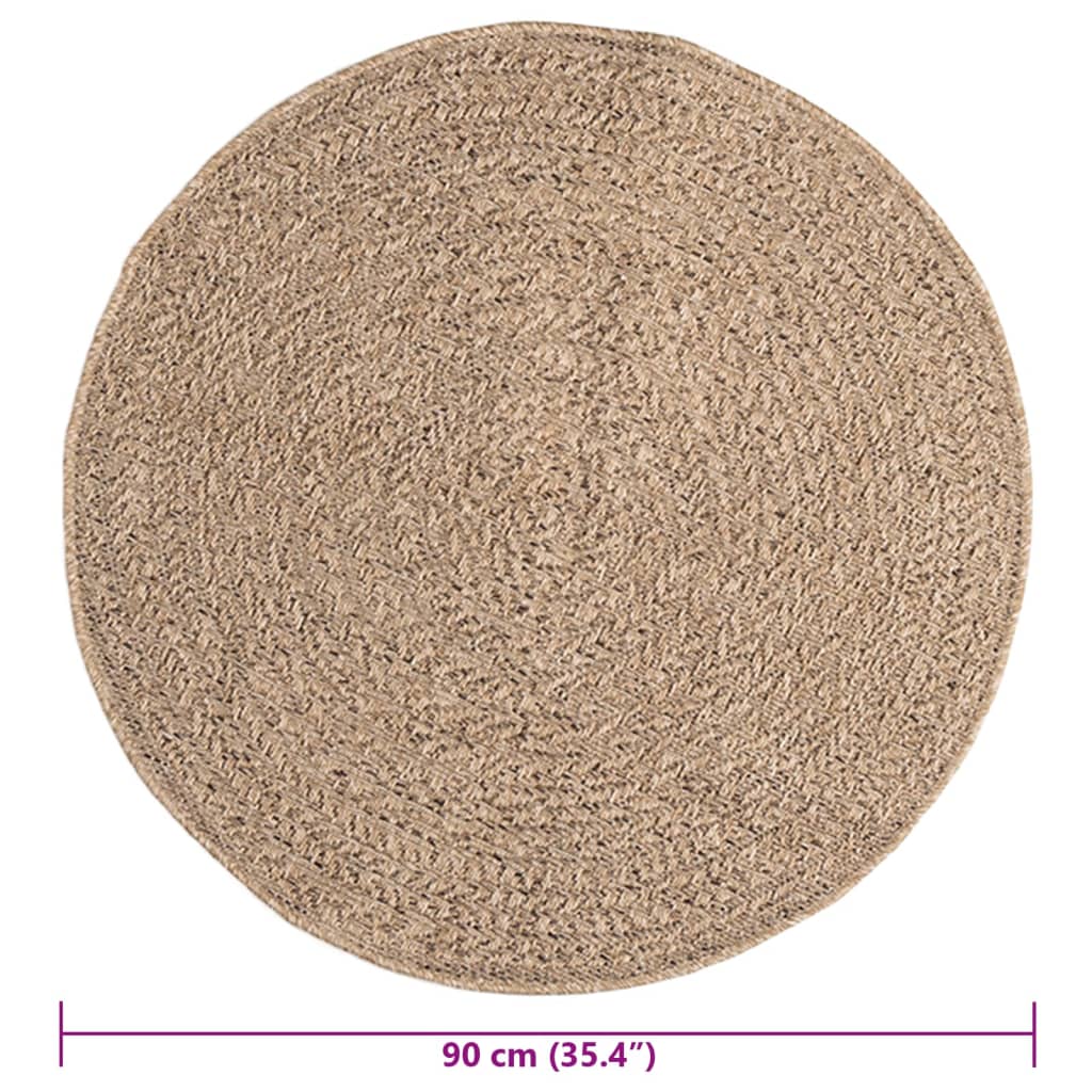 Rug ZIZUR 90 cm Jute Look Indoor and Outdoor