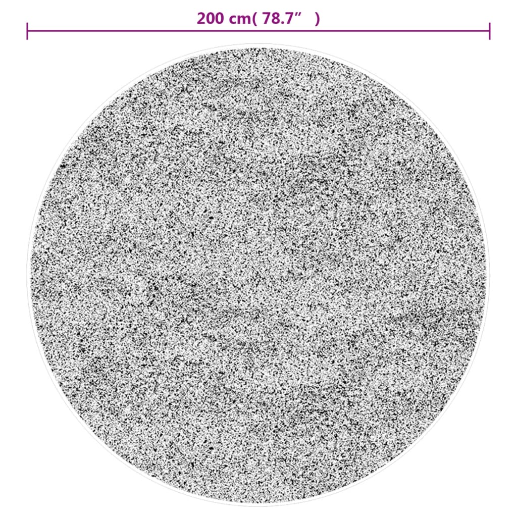 Rug Washable Grey Ø 200 cm