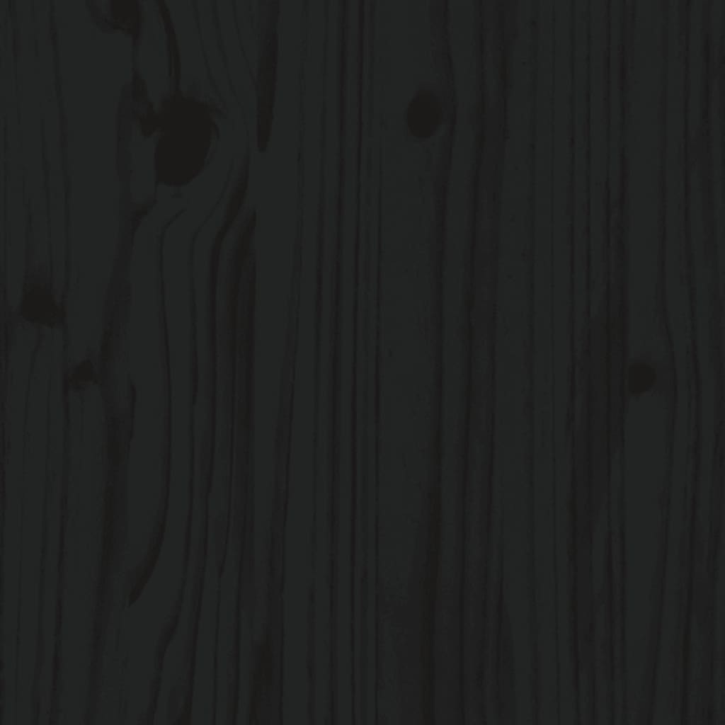 Bed Frame without Mattress Black Small Single Solid Wood Pine