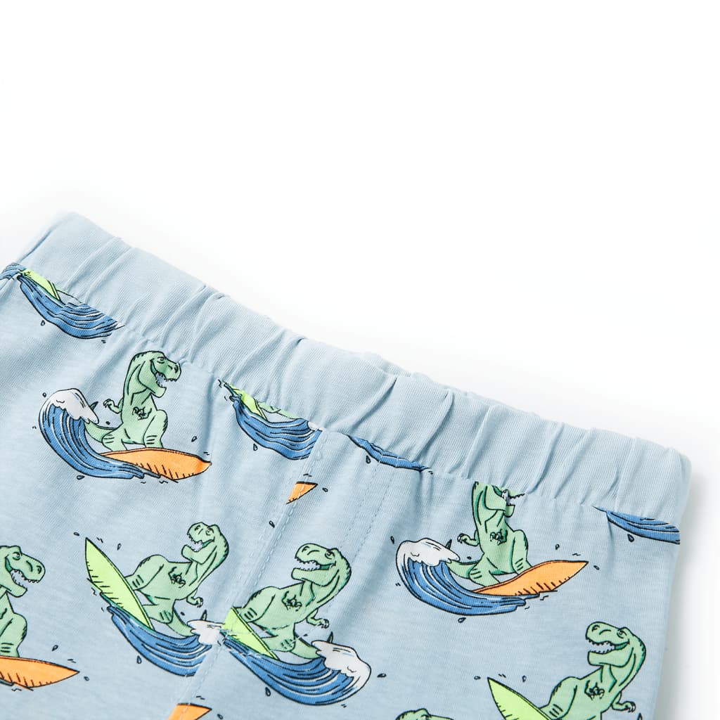 Kids' Pyjamas with Short Sleeves Light Blue 128