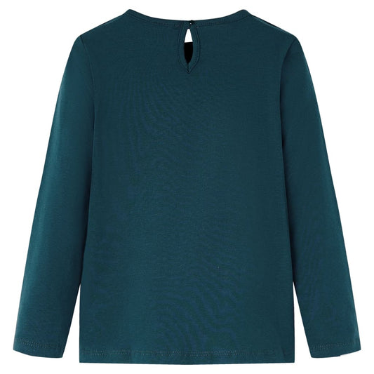 Kids'T-shirt with Long Sleeves Dark Green 104