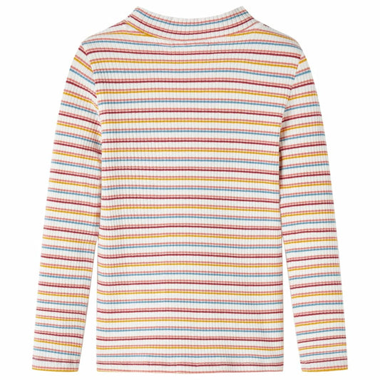 Kids' T-shirt with Long Sleeves Mock Turtleneck Ecru 116