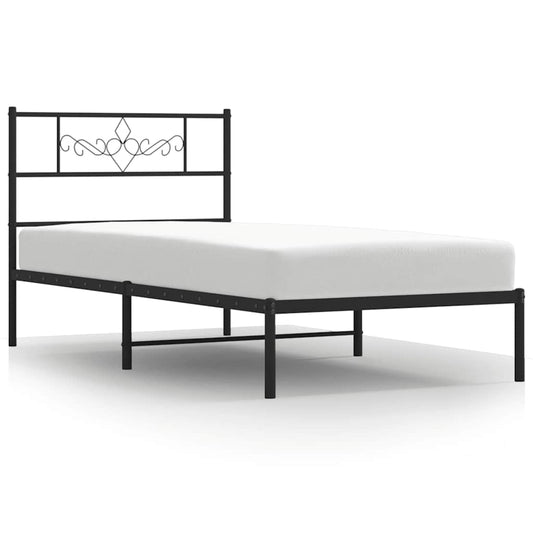 Bed Frame | Black | Powder-Coated Steel | Single | Bed Frame