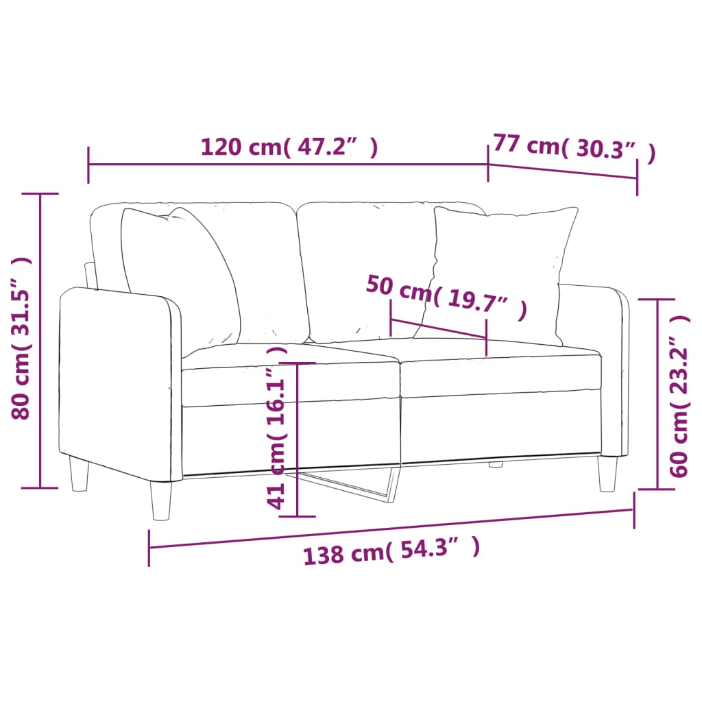2-seater Sofa Dark Grey Fabric (100% polyester), metal, textilene