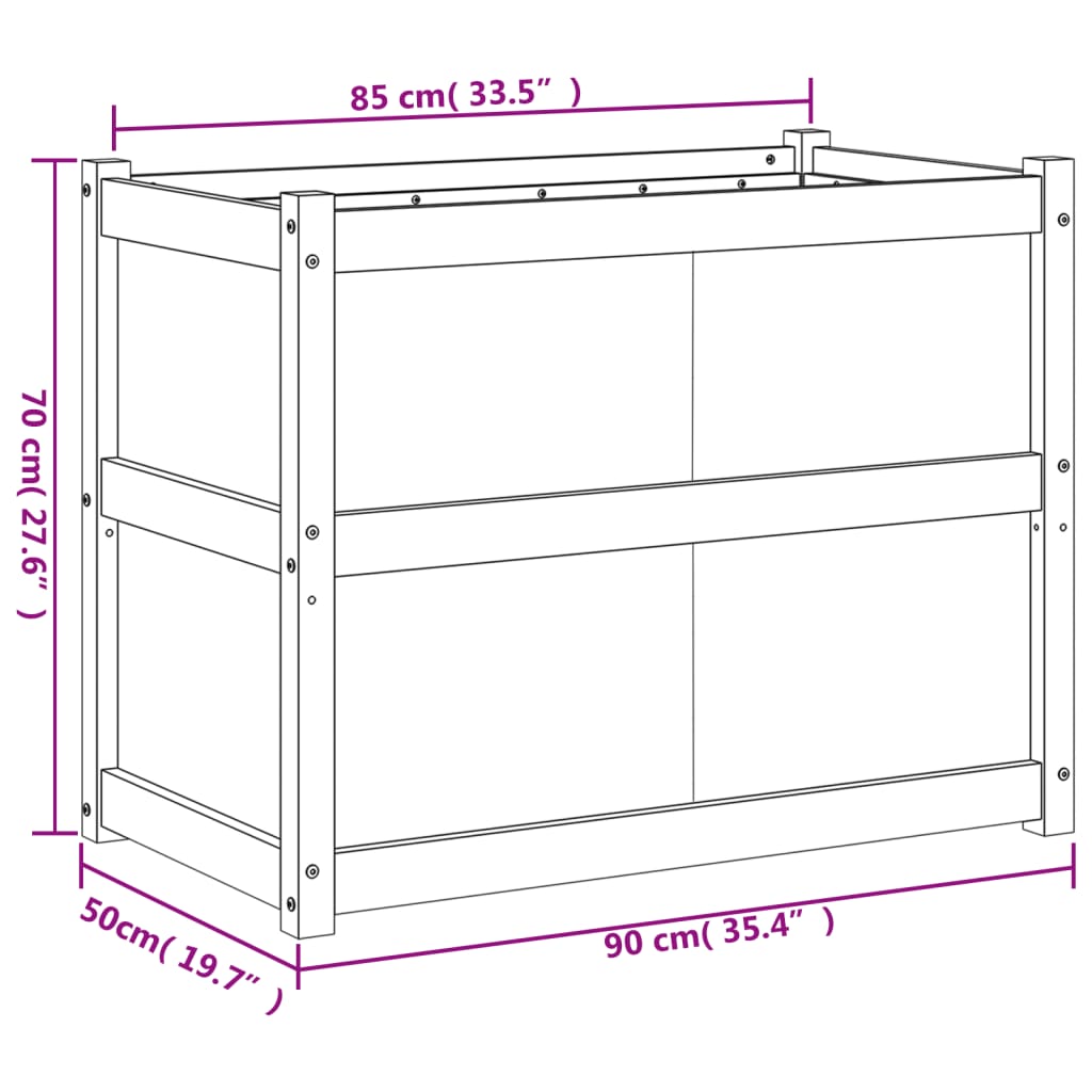 Garden Planter 35.4"x19.7"x27.6" Impregnated Wood Pine