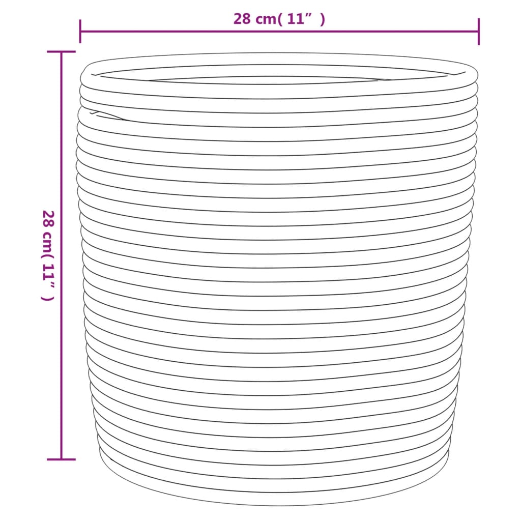 Storage Baskets 2 pcs Brown and White Ø28x28 cm Cotton
