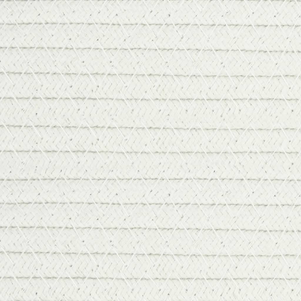 Storage Baskets 2 pcs White and Black Cotton