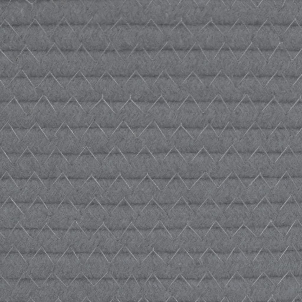 Storage Basket Grey and White Ø43x38 cm Cotton