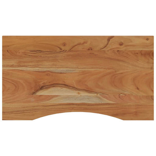 Desk Top 90x50x2.5 cm Rectangular Solid Wood Acacia