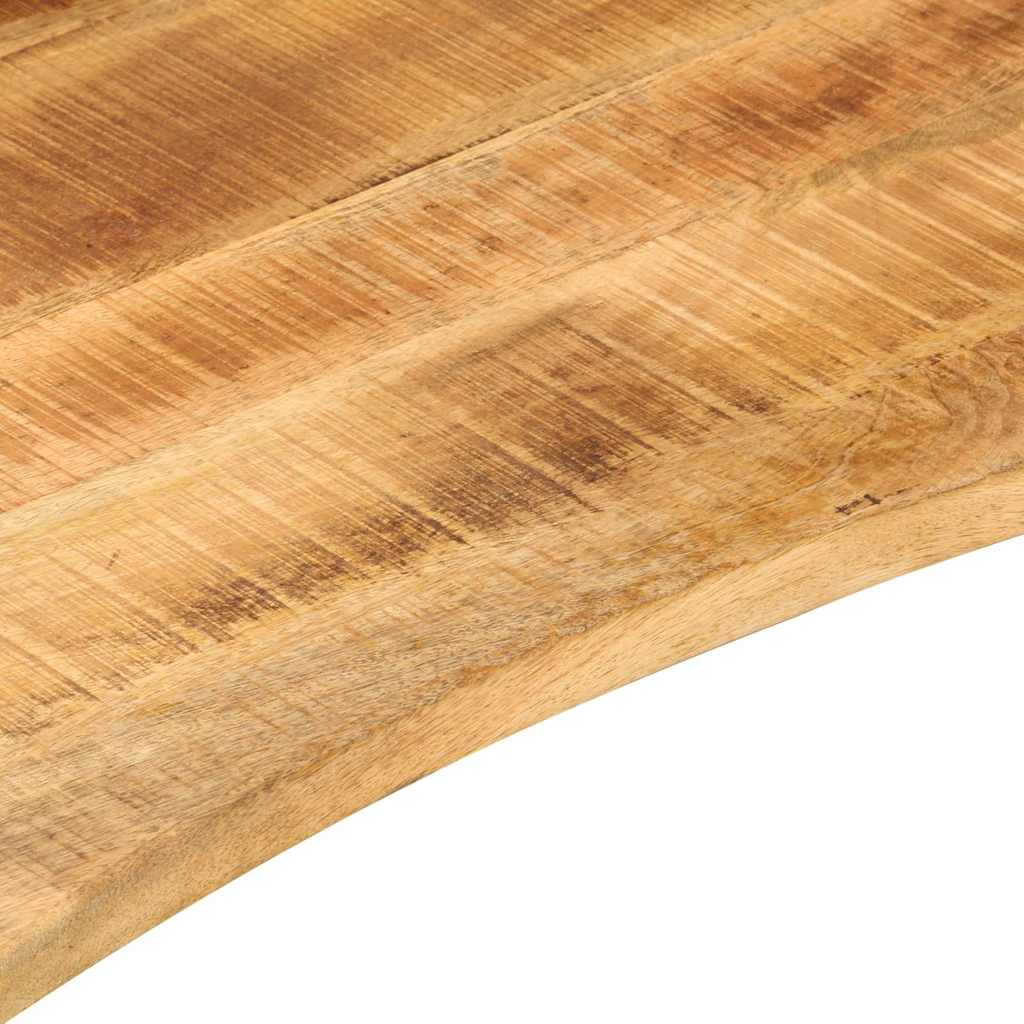 Desk Top with Curve 90x50x2.5 cm Solid Wood Rough Mango