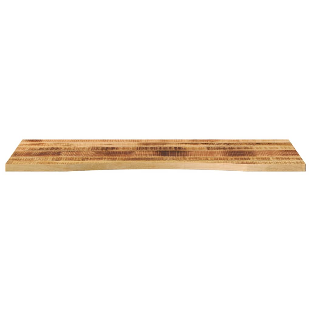 Desk Top with Curve 120x60x2.5 cm Solid Wood Rough Mango