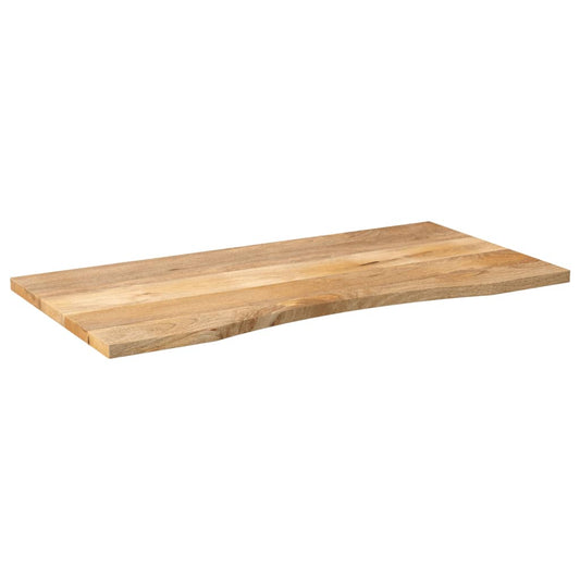 Desk Top with Curve 120x50x2.5 cm Solid Wood Rough Mango