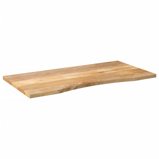 Desk Top with Curve 120x60x2.5 cm Solid Wood Rough Mango